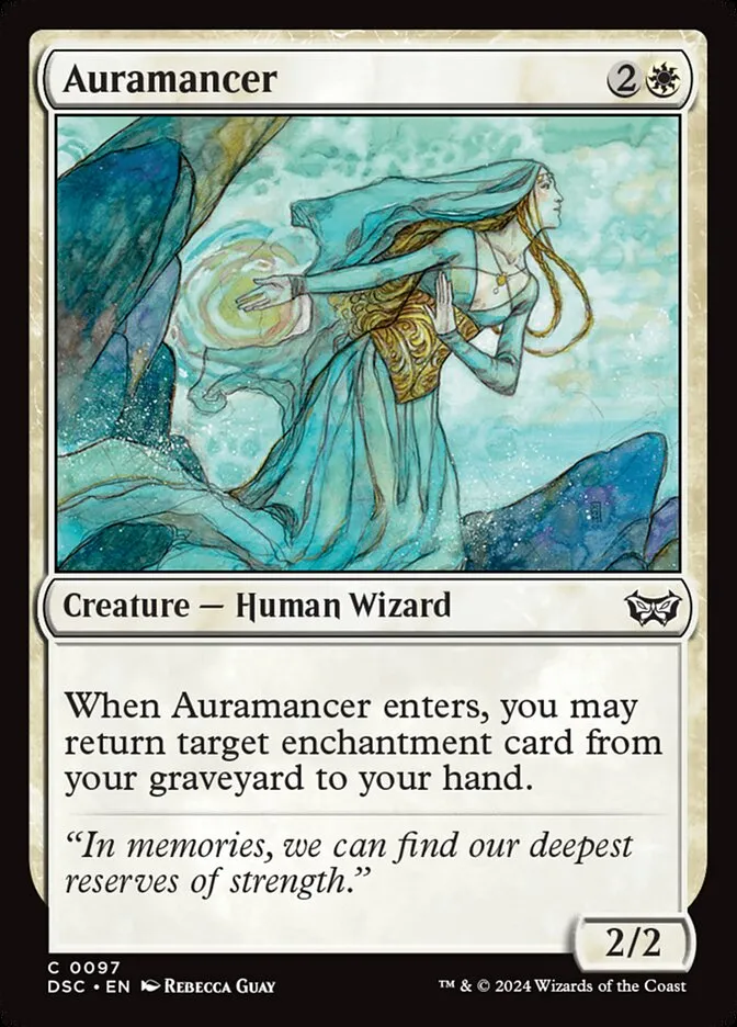 2024 Duskmourn: House of Horror Commander Auramancer #97 common card image