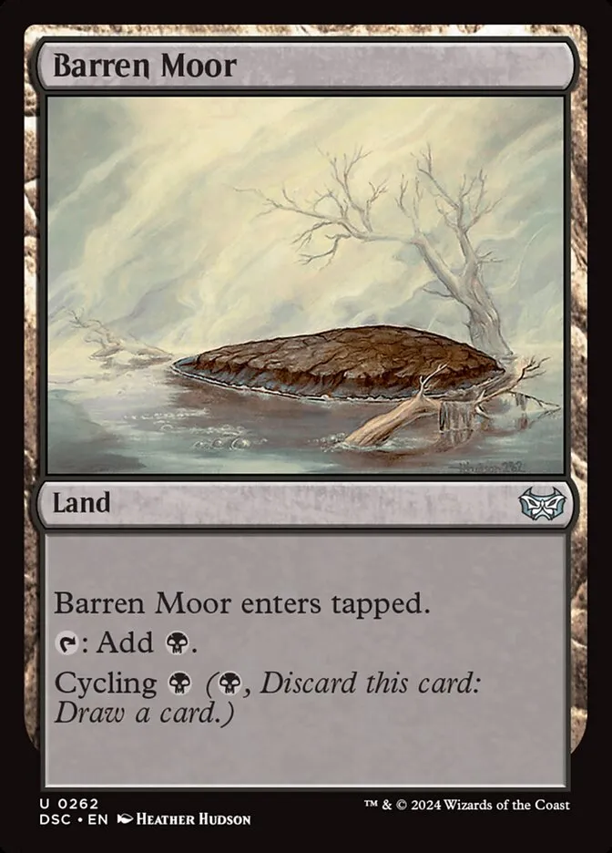 2024 Duskmourn: House of Horror Commander Barren Moor #262 uncommon card image