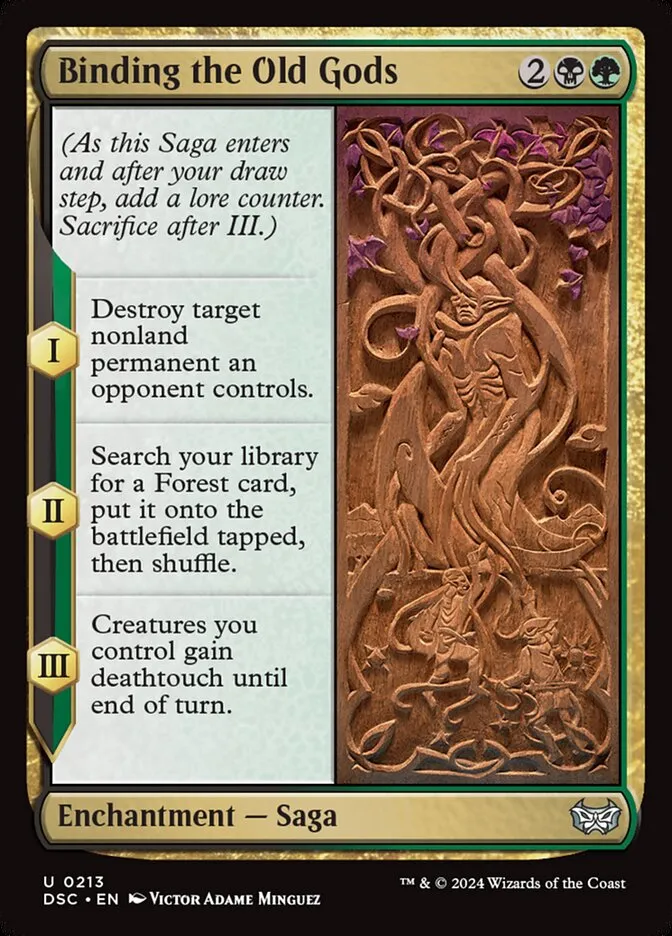 2024 Duskmourn: House of Horror Commander Binding the Old Gods #213 uncommon card image
