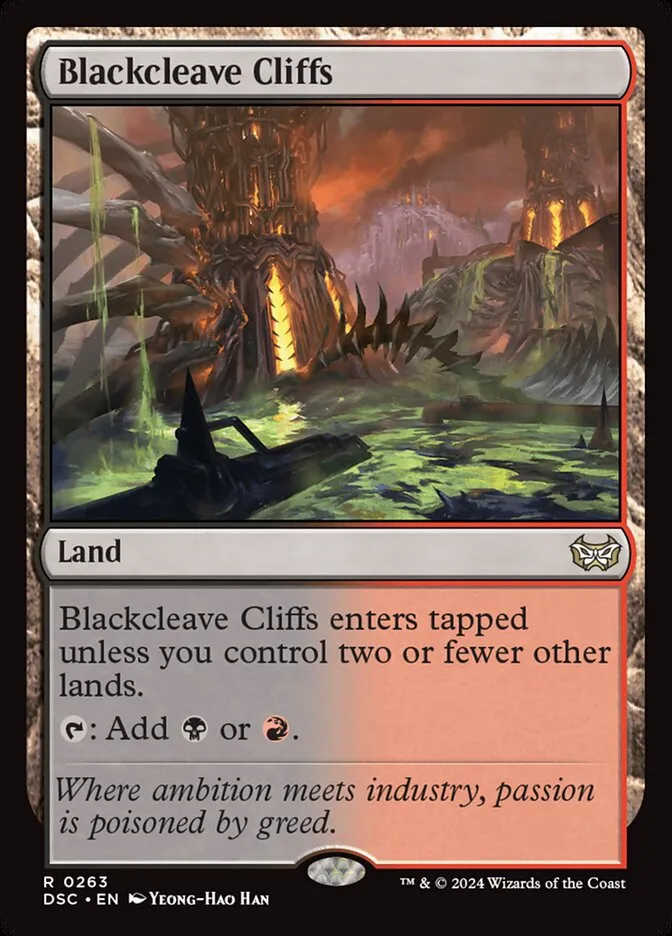 2024 Duskmourn: House of Horror Commander Blackcleave Cliffs #263 rare card image