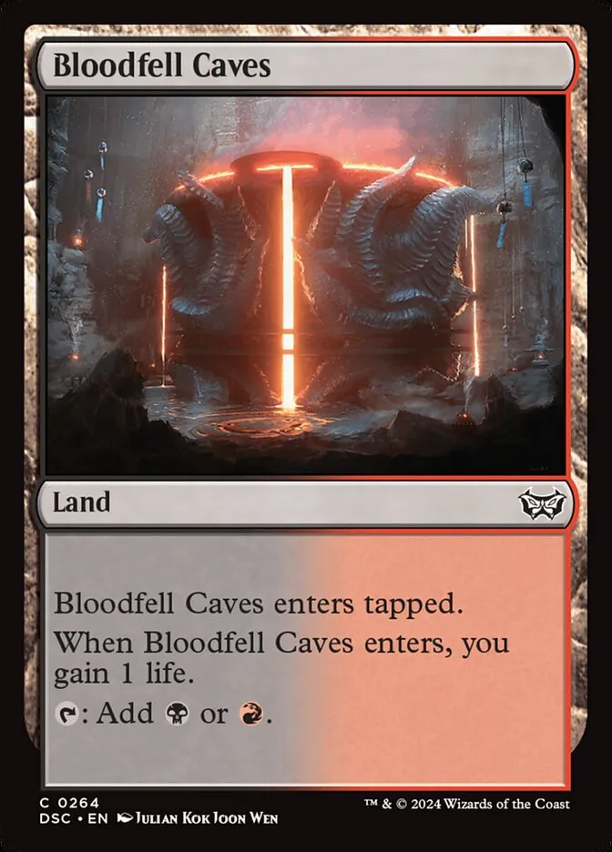 2024 Duskmourn: House of Horror Commander Bloodfell Caves #264 common card image