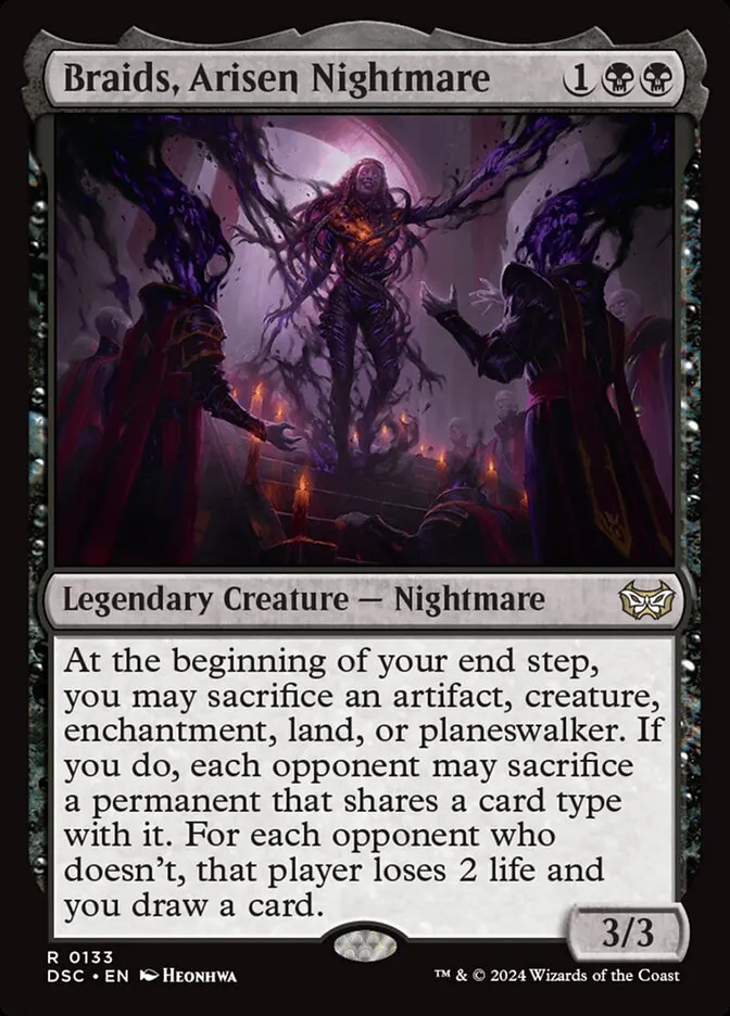 2024 Duskmourn: House of Horror Commander Braids, Arisen Nightmare #133 rare card image