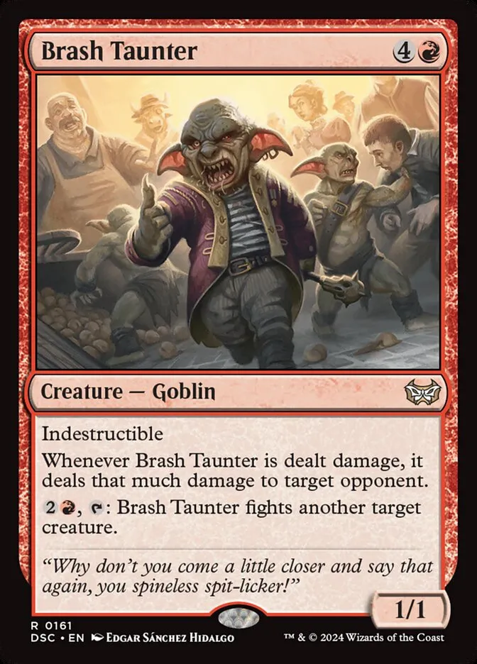 2024 Duskmourn: House of Horror Commander Brash Taunter #161 rare card image