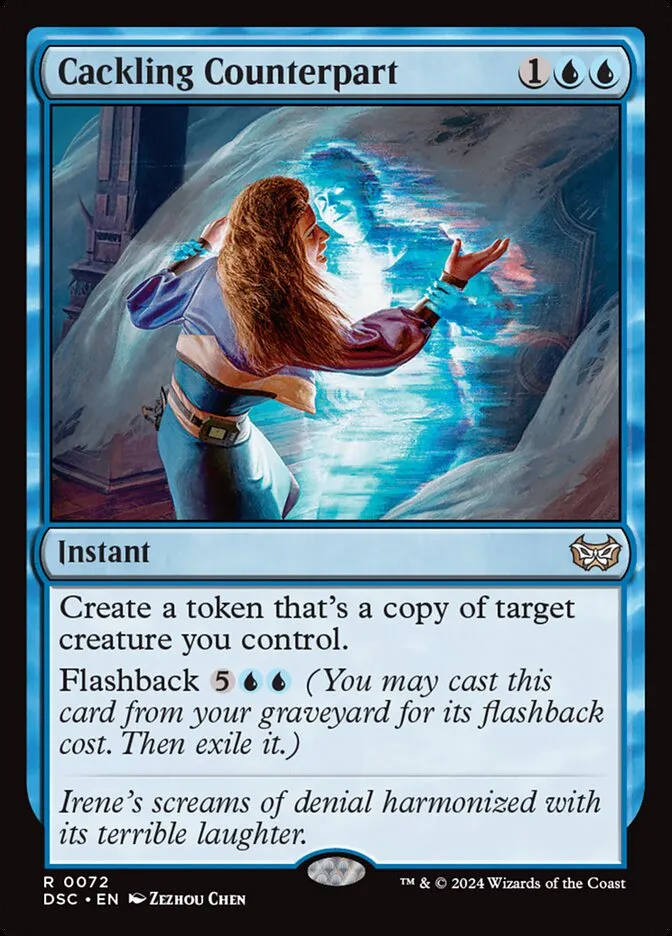 2024 Duskmourn: House of Horror Commander Cackling Counterpart rare #72 rare card image