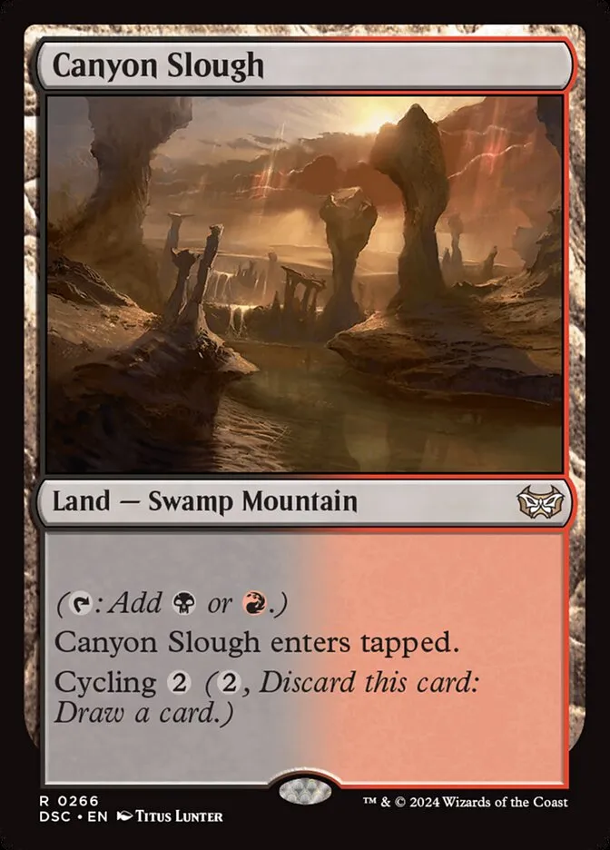 2024 Duskmourn: House of Horror Commander Canyon Slough #266 rare card image