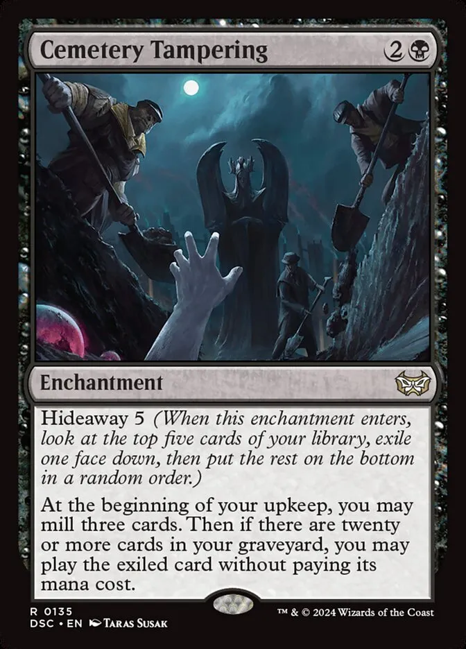 2024 Duskmourn: House of Horror Commander Cemetery Tampering #135 rare card image