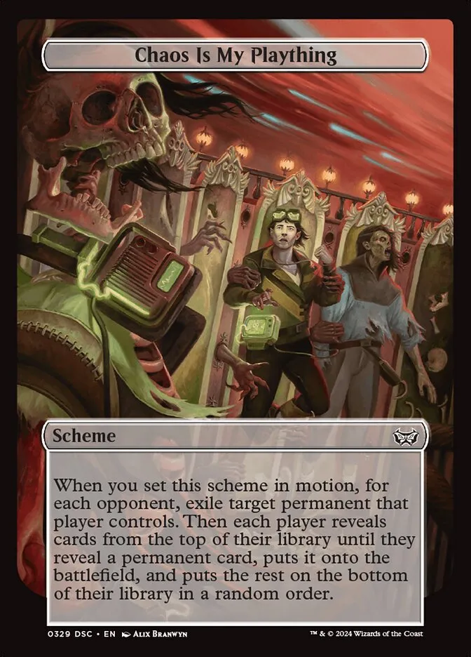 2024 Duskmourn: House of Horror Commander Chaos Is My Plaything #329 common card image