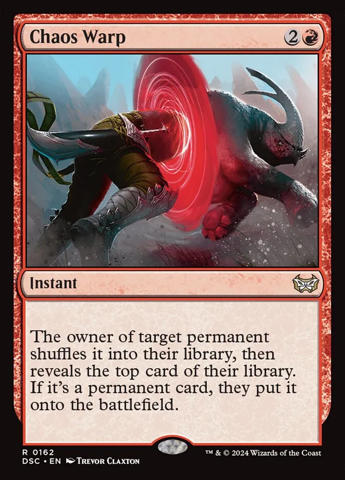 2024 Duskmourn: House of Horror Commander Chaos Warp #162 rare card image