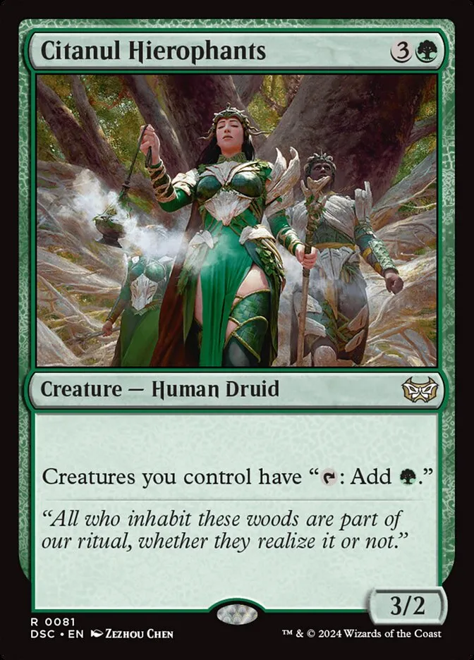 2024 Duskmourn: House of Horror Commander Citanul Hierophants #81 rare card image