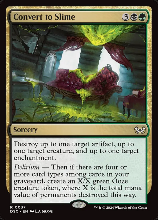 2024 Duskmourn: House of Horror Commander Convert to Slime rare #37 rare card image