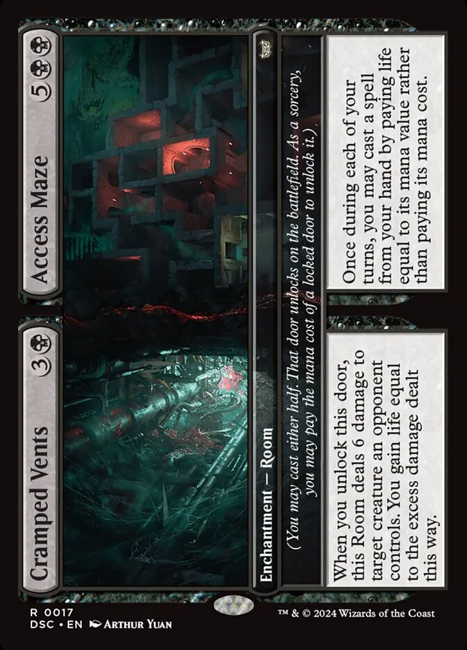 2024 Duskmourn: House of Horror Commander Cramped Vents // Access Maze rare #17 rare card image