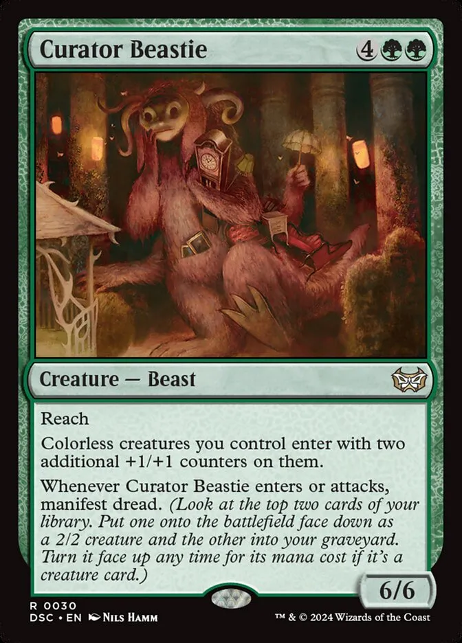 2024 Duskmourn: House of Horror Commander Curator Beastie rare #30 rare card image