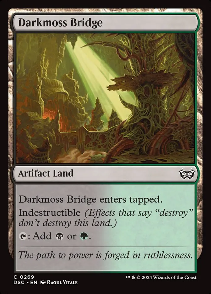 2024 Duskmourn: House of Horror Commander Darkmoss Bridge #269 common card image