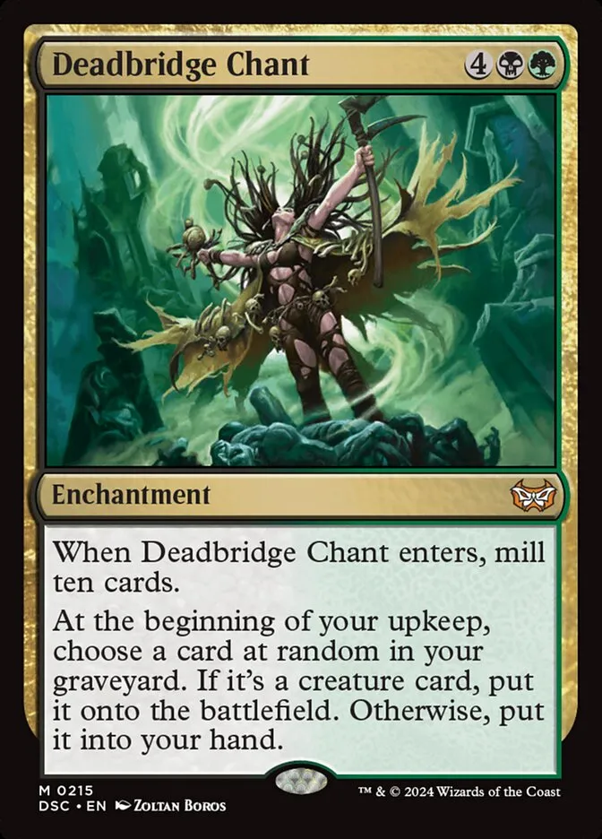 2024 Duskmourn: House of Horror Commander Deadbridge Chant #215 mythic card image