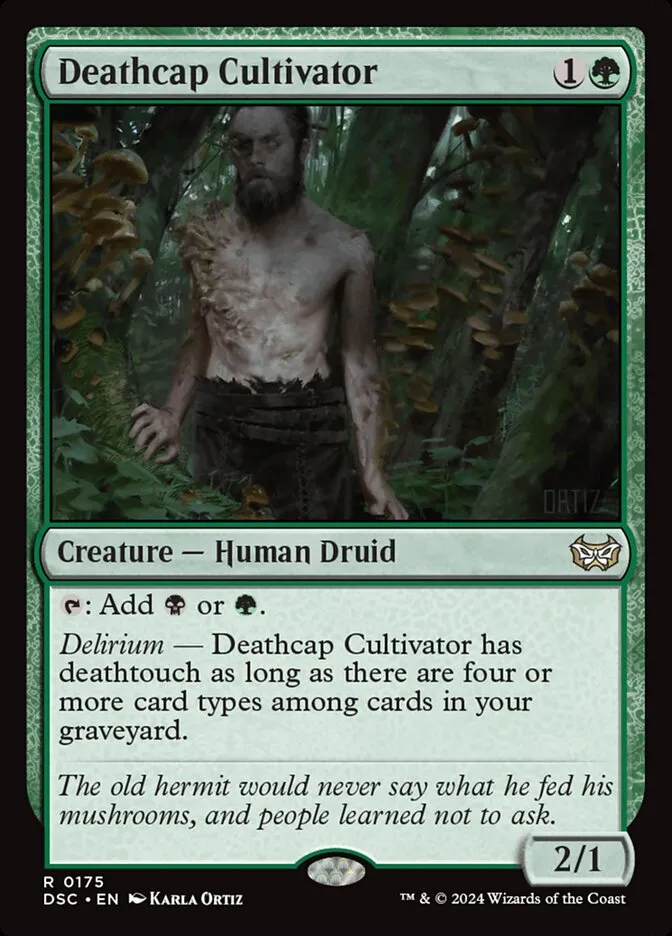 2024 Duskmourn: House of Horror Commander Deathcap Cultivator #175 rare card image