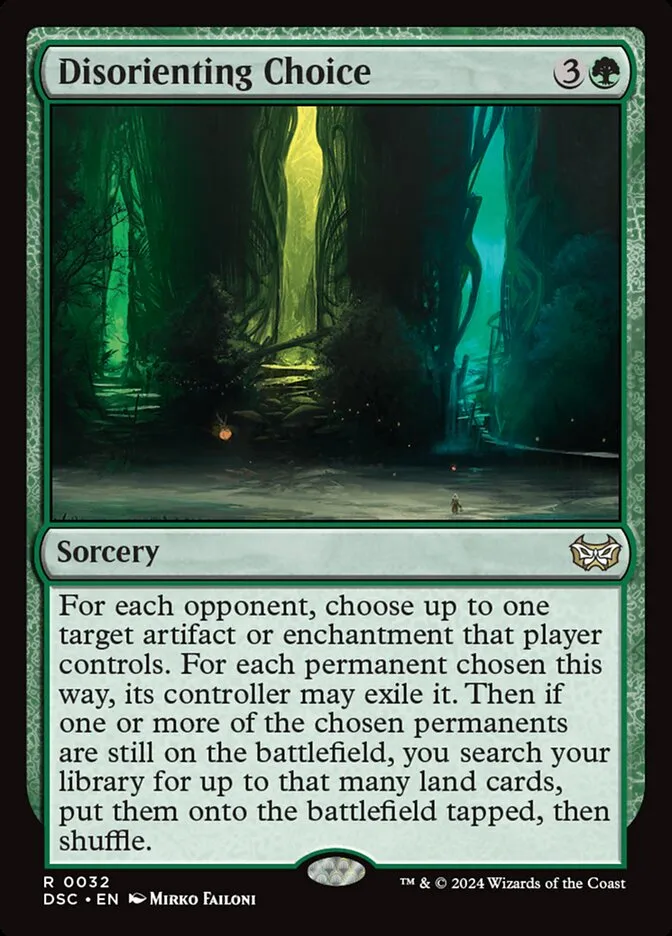2024 Duskmourn: House of Horror Commander Disorienting Choice rare #32 rare card image