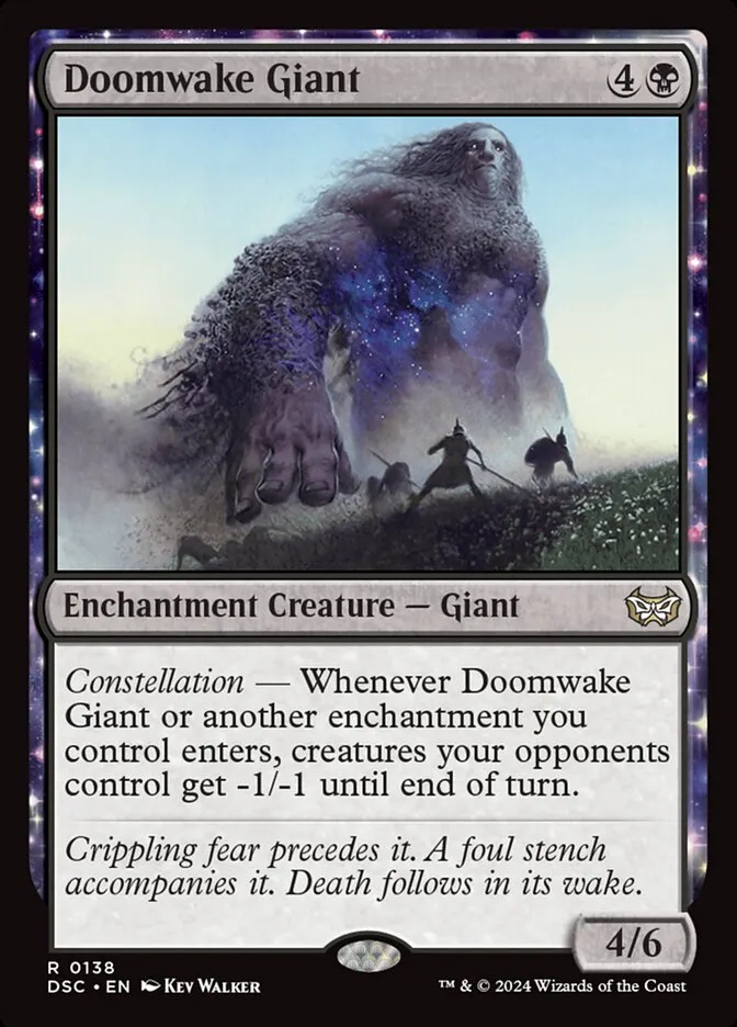 2024 Duskmourn: House of Horror Commander Doomwake Giant #138 rare card image
