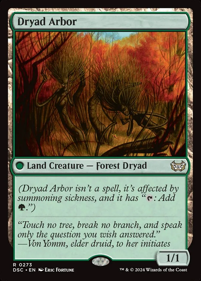 2024 Duskmourn: House of Horror Commander Dryad Arbor #273 rare card image