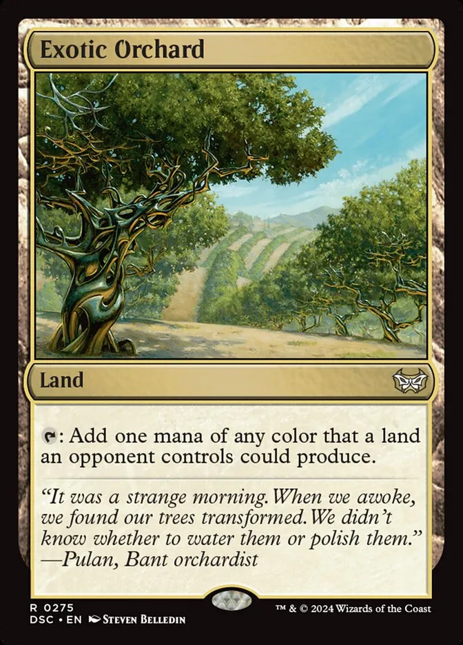 2024 Duskmourn: House of Horror Commander Exotic Orchard #275 rare card image