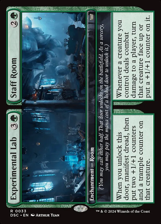 2024 Duskmourn: House of Horror Commander Experimental Lab // Staff Room rare #33 rare card image