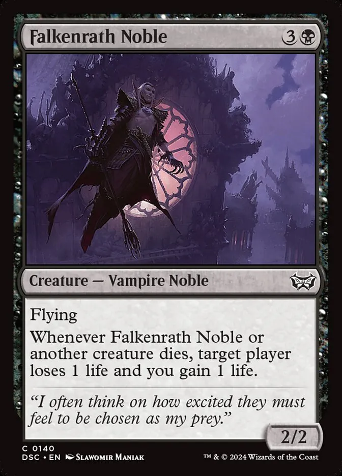 2024 Duskmourn: House of Horror Commander Falkenrath Noble #140 common card image