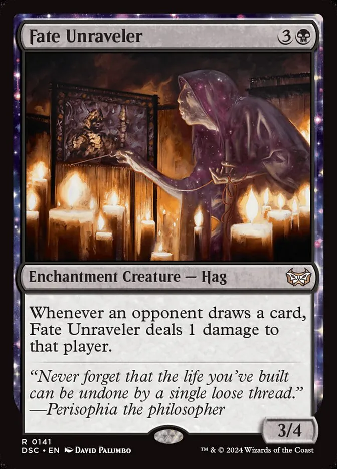 2024 Duskmourn: House of Horror Commander Fate Unraveler #141 rare card image