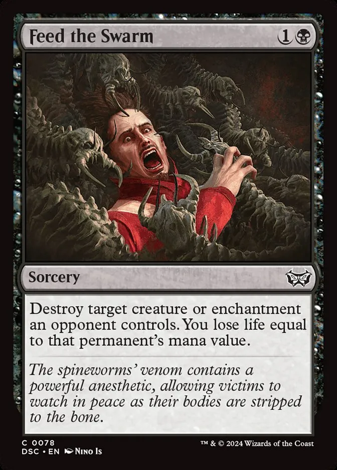 2024 Duskmourn: House of Horror Commander Feed the Swarm common #78 common card image