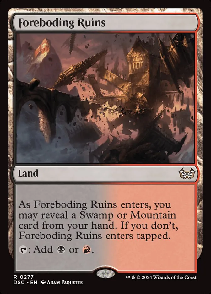 2024 Duskmourn: House of Horror Commander Foreboding Ruins #277 rare card image