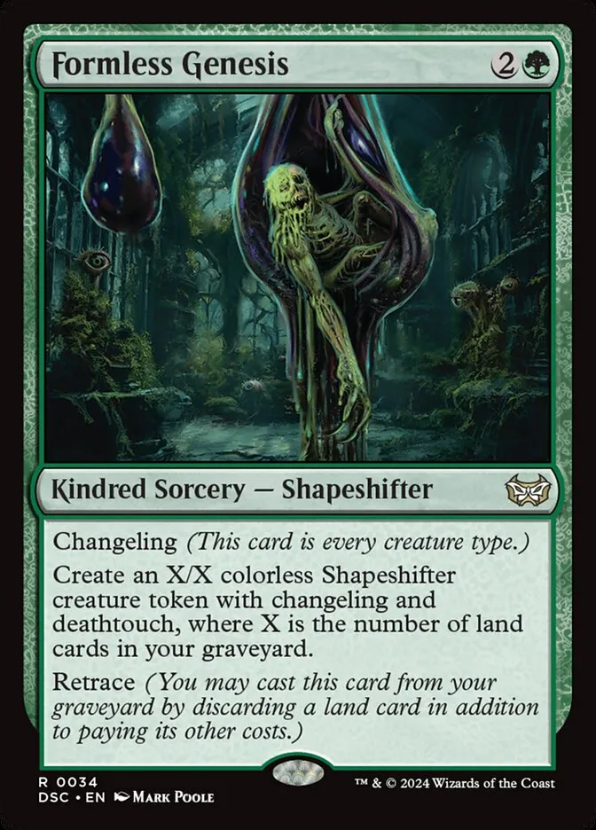 2024 Duskmourn: House of Horror Commander Formless Genesis rare #34 rare card image