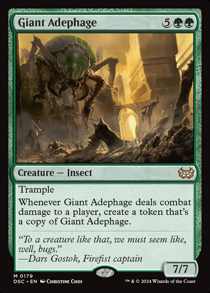 2024 Duskmourn: House of Horror Commander Giant Adephage #179 mythic card image