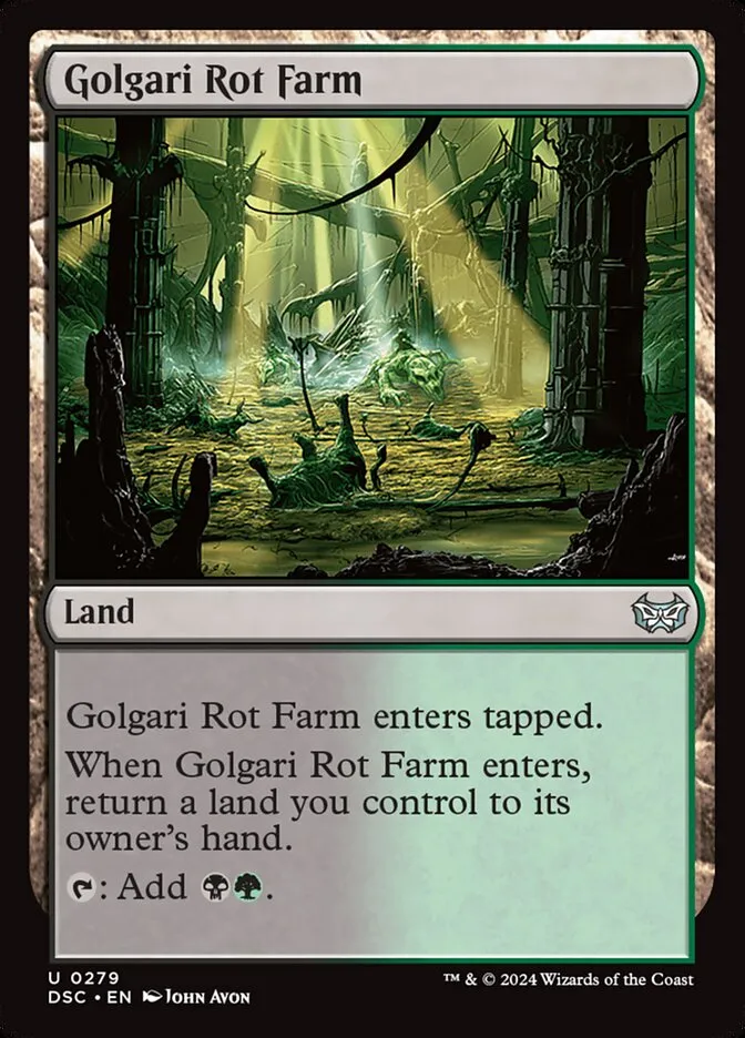2024 Duskmourn: House of Horror Commander Golgari Rot Farm #279 uncommon card image