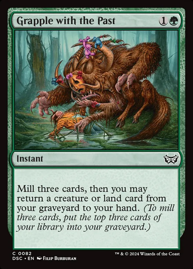 2024 Duskmourn: House of Horror Commander Grapple with the Past #82 common card image