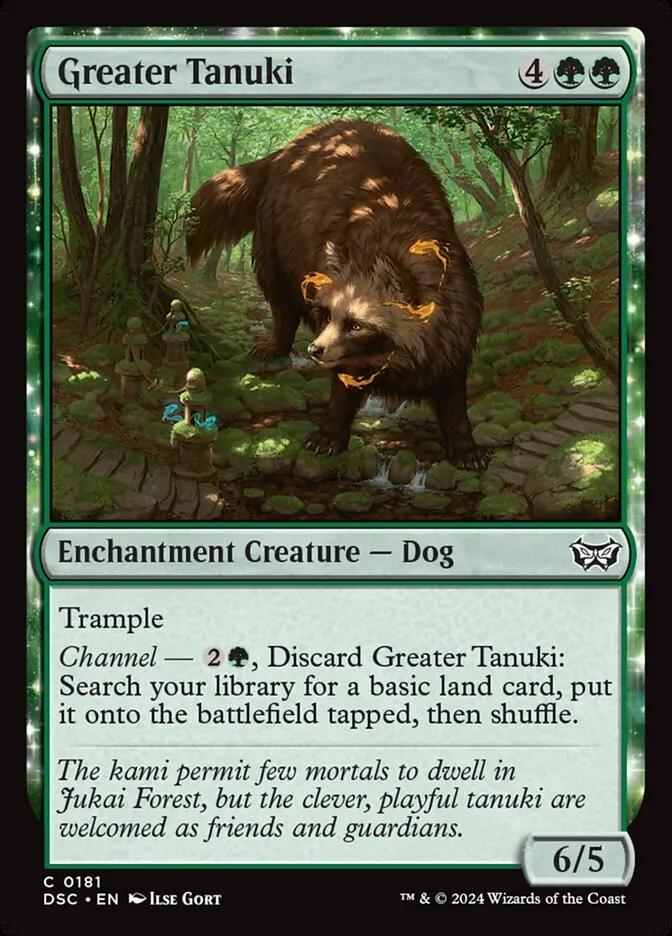 2024 Duskmourn: House of Horror Commander Greater Tanuki #181 common card image