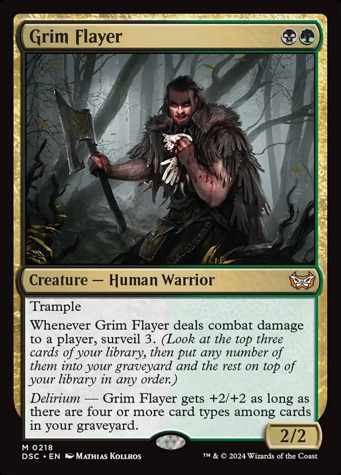 2024 Duskmourn: House of Horror Commander Grim Flayer #218 mythic card image