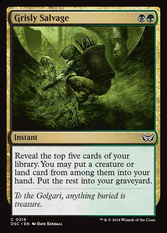 2024 Duskmourn: House of Horror Commander Grisly Salvage #219 common card image