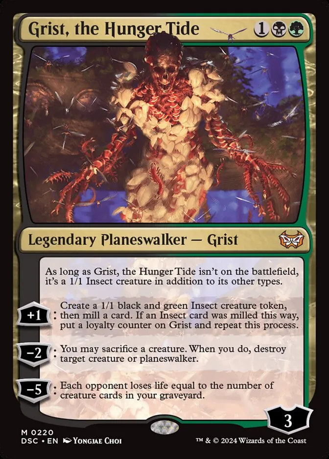 2024 Duskmourn: House of Horror Commander Grist, the Hunger Tide #220 mythic card image