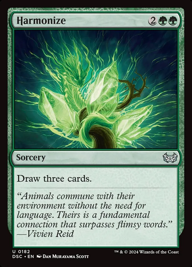 2024 Duskmourn: House of Horror Commander Harmonize #182 uncommon card image