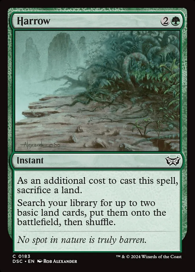 2024 Duskmourn: House of Horror Commander Harrow #183 common card image