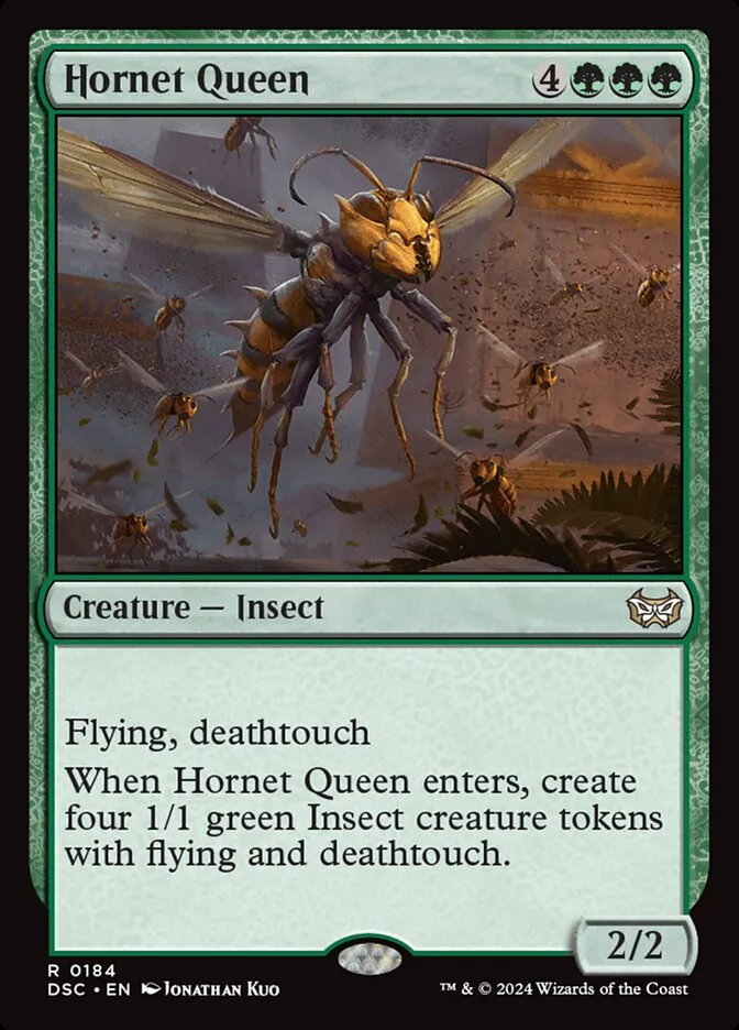 2024 Duskmourn: House of Horror Commander Hornet Queen #184 rare card image