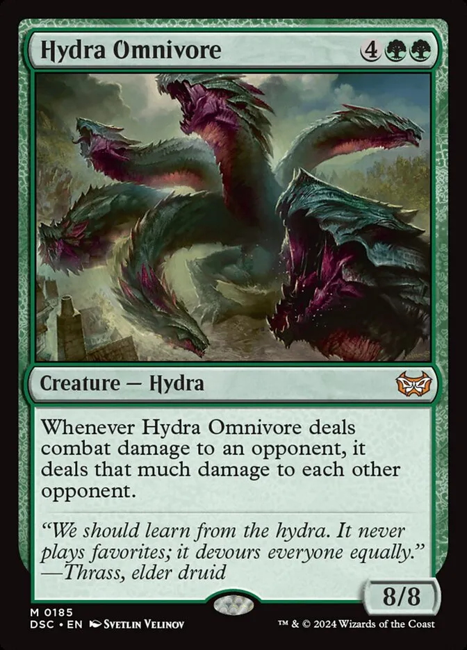 2024 Duskmourn: House of Horror Commander Hydra Omnivore #185 mythic card image