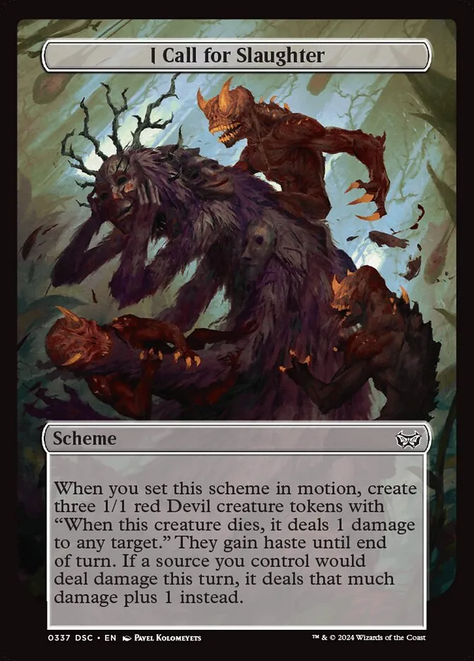 2024 Duskmourn: House of Horror Commander I Call for Slaughter #337 common card image
