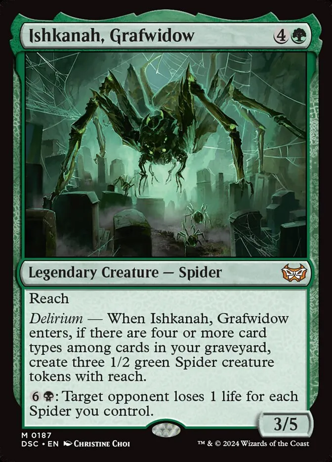 2024 Duskmourn: House of Horror Commander Ishkanah, Grafwidow #187 mythic card image