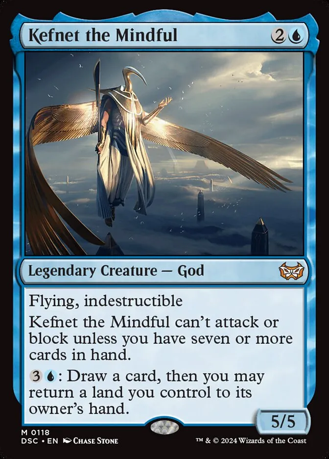 2024 Duskmourn: House of Horror Commander Kefnet the Mindful #118 mythic card image