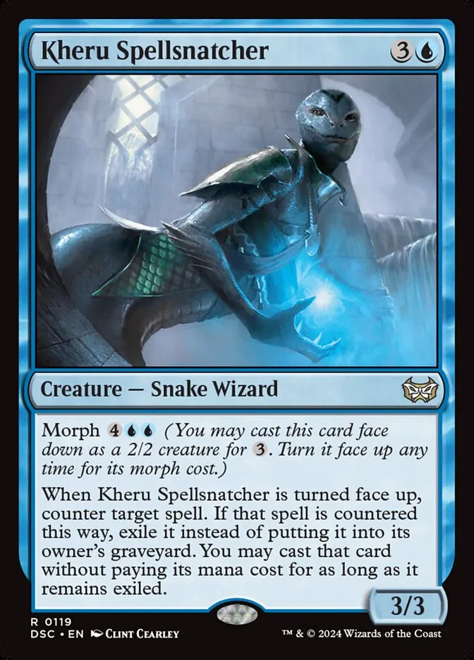 2024 Duskmourn: House of Horror Commander Kheru Spellsnatcher #119 rare card image