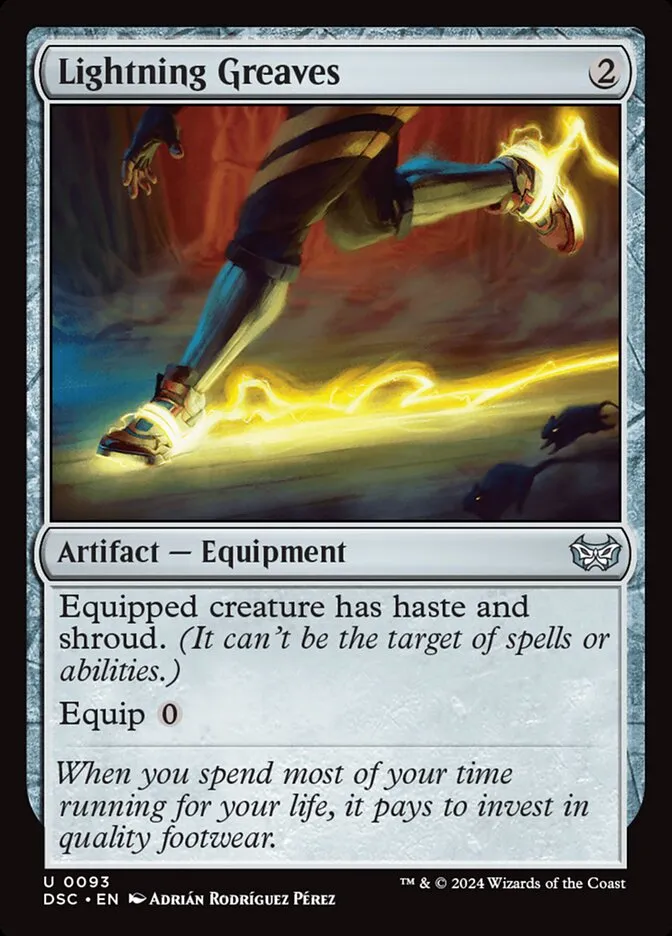 2024 Duskmourn: House of Horror Commander Lightning Greaves #93 uncommon card image