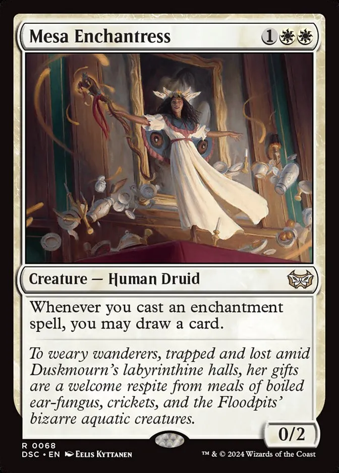 2024 Duskmourn: House of Horror Commander Mesa Enchantress rare #68 rare card image