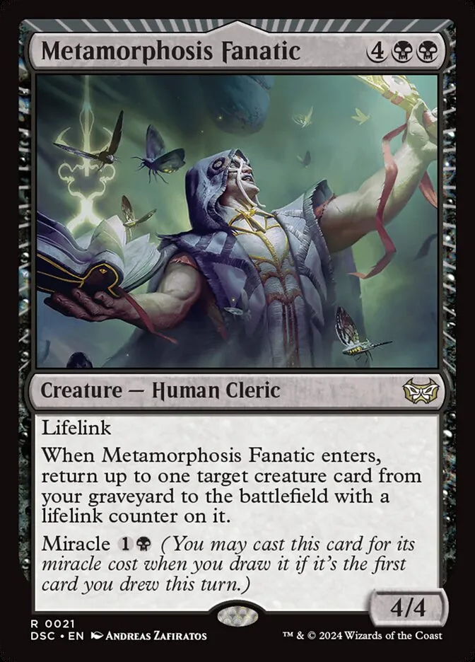 2024 Duskmourn: House of Horror Commander Metamorphosis Fanatic rare #21 rare card image