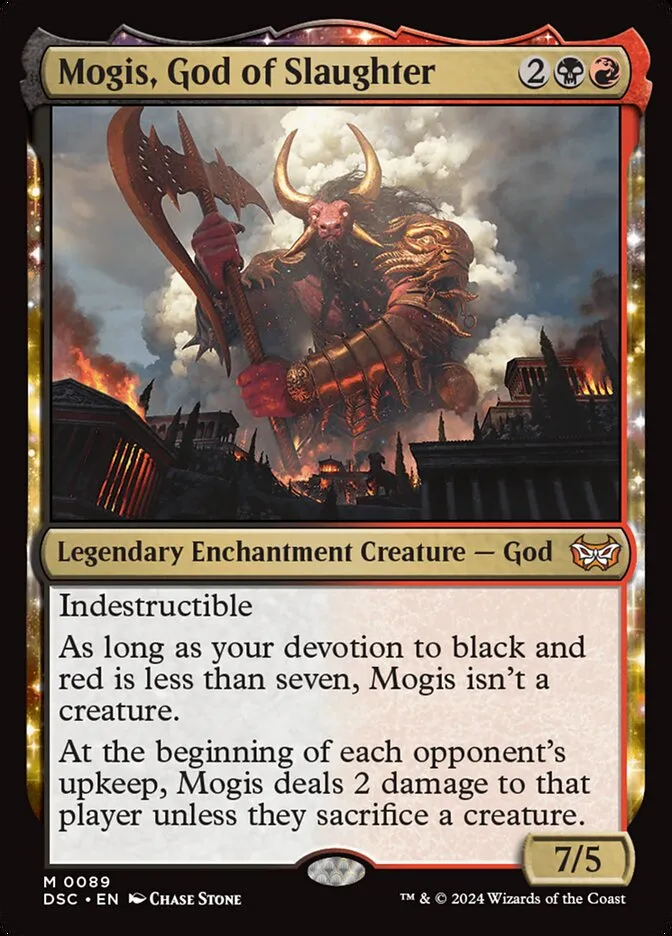 2024 Duskmourn: House of Horror Commander Mogis, God of Slaughter #89 mythic card image