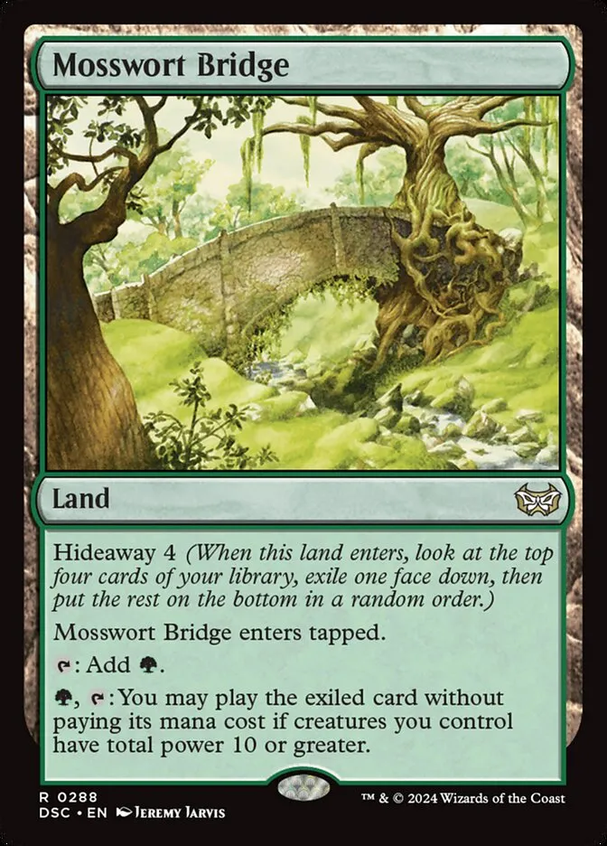 2024 Duskmourn: House of Horror Commander Mosswort Bridge #288 rare card image