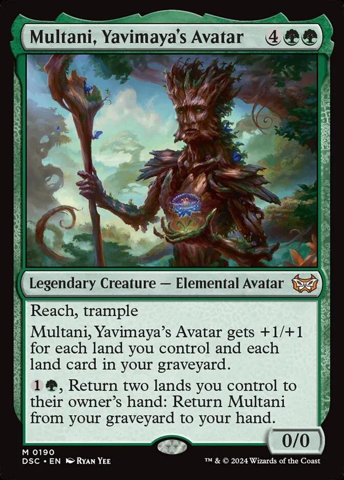 2024 Duskmourn: House of Horror Commander Multani, Yavimaya's Avatar #190 mythic card image